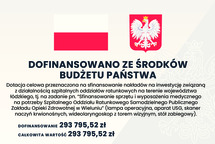 Informacja o dotacji dla SP ZOZ (Dotacja dla wieluńskiego szpitala)