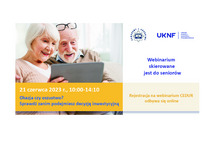 21 czerwca br. (10:00-14:10) webinarium (seminarium online) dla seniorów „Okazja czy oszustwo? 