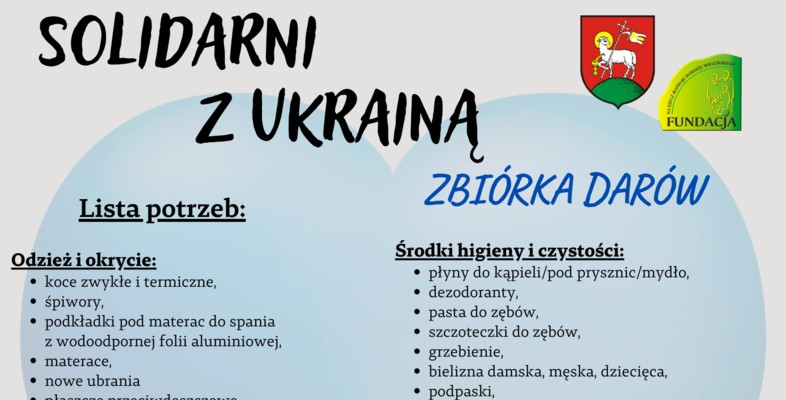 Solidarni z Ukrainą - zbiórka darów