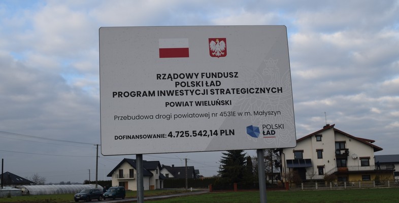 Oficjalne otwarcie drogi powiatowej nr 4531E w miejscowości Małyszyn