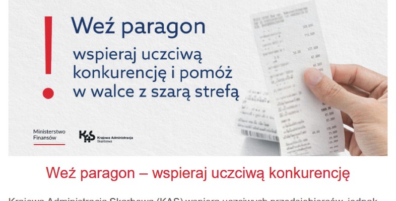 Weź paragon – wspieraj uczciwą konkurencję