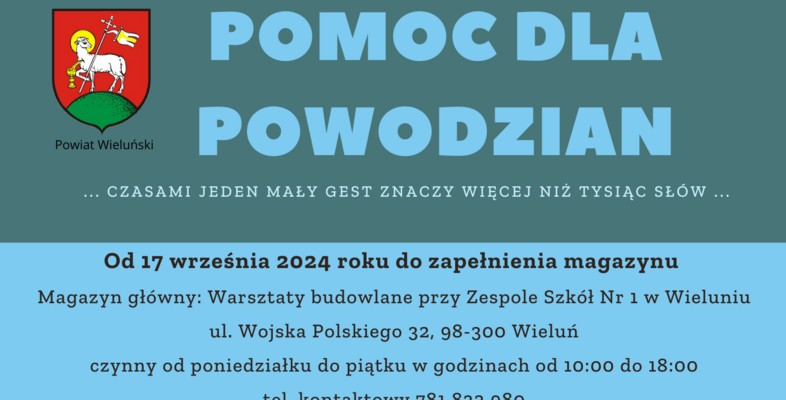 Pomoc dla powodzian - AKTUALIZACJA