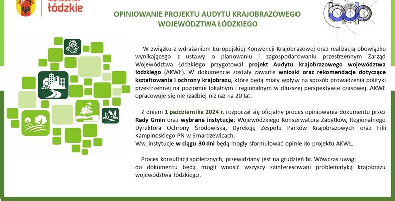 Opiniowanie projektu audytu krajobrazowego WŁ