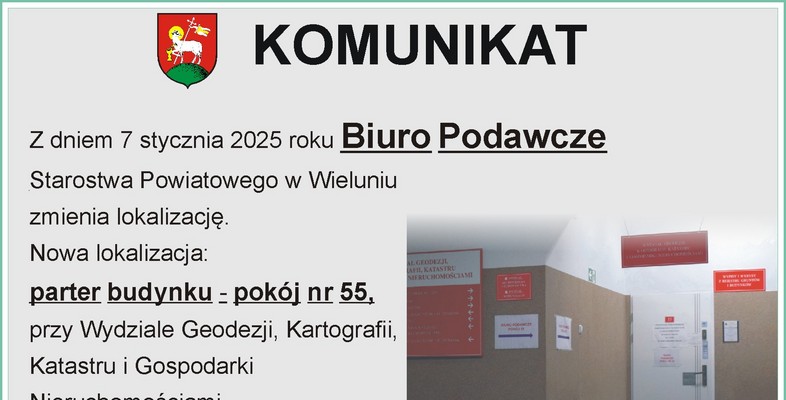 Zmiana lokalizacji biura podawczego