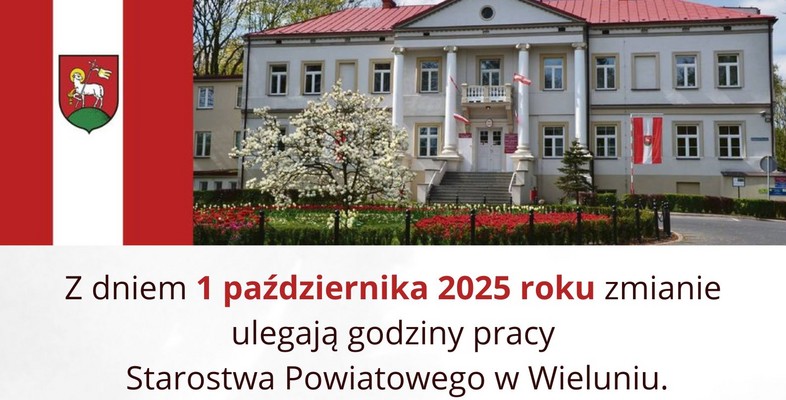 1 października 2025 roku zmiana godzin pracy w Starostwie