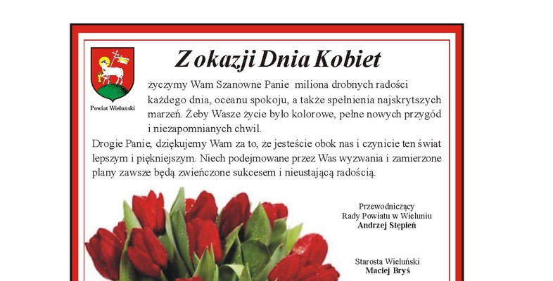 Życzenia z okazji Dnia Kobiet