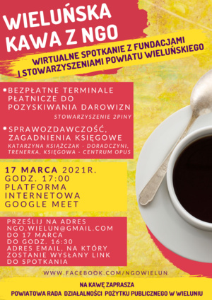 Wieluńska Kawa z NGO - 17.03.2021 r.